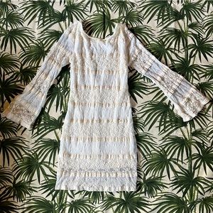✨SOLD✨ Audrey 3+1 • White Lace Mini Dress